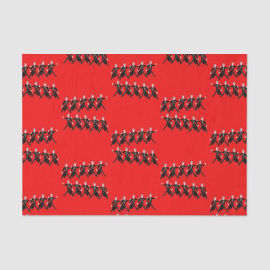 12 dagen Kerstmis 10 lords A-Leaping Tissuepapier (Voorkant)