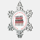 12 dagen Kerstmis, 11 pipons Tin Sneeuwvlok Ornament (Rechts)