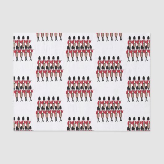 12 dagen Kerstmis, 11 pipons Tissuepapier (Voorkant)