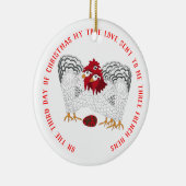 12 dagen Kerstmis 3 Franse hennen Keramisch Ornament (Rechts)