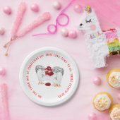 12 dagen Kerstmis 3 Franse hennen Papieren Bordje (Feest)