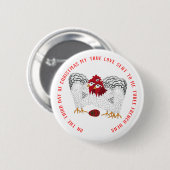 12 dagen Kerstmis 3 Franse hennen Ronde Button 5,7 Cm (Voorkant /achterkant)