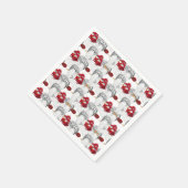 12 dagen Kerstmis 3 Franse hennen Servet (Hoek)