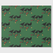 12 dagen Kerstmis 4 Roepende vogels Cadeaupapier (Vlak)