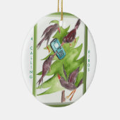 12 dagen Kerstmis 4 Roepende vogels Keramisch Ornament (Rechts)