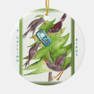 12 dagen Kerstmis 4 Roepende vogels Keramisch Ornament