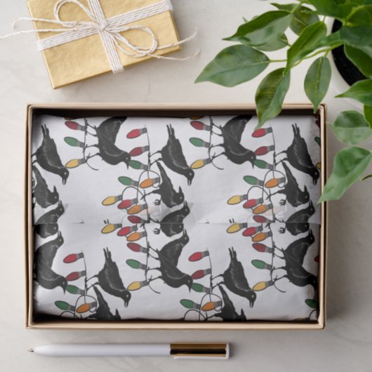 12 dagen Kerstmis 4 Roepende vogels Tissuepapier (Geschenk)