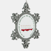 12 dagen kerstmis 6 ganzen A-Laying Tin Sneeuwvlok Ornament (Links)
