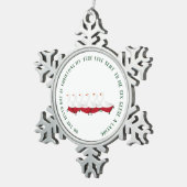 12 dagen kerstmis 6 ganzen A-Laying Tin Sneeuwvlok Ornament (Rechts)
