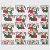 12 dagen Kerstmis 8 dienstmeisjes Cadeaupapier (Vlak)