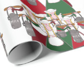 12 dagen Kerstmis 8 dienstmeisjes Cadeaupapier (Rol Hoek)