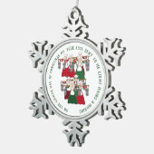 12 dagen Kerstmis 8 dienstmeisjes Tin Sneeuwvlok Ornament (Rechts)