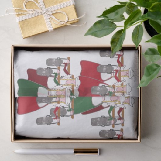 12 dagen Kerstmis 8 dienstmeisjes Tissuepapier (Geschenk)