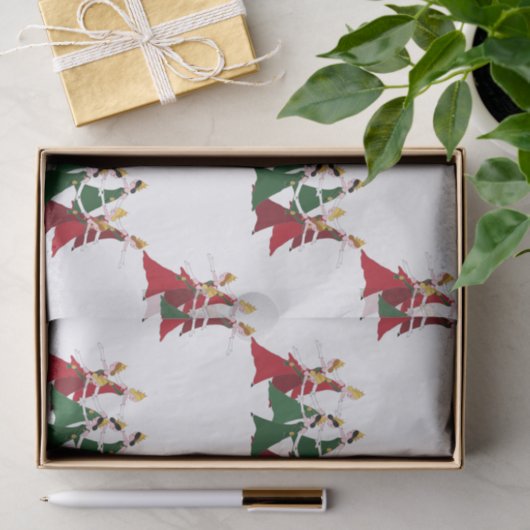 12 dagen kerstmis 9 dames dansen tissuepapier (Geschenk)