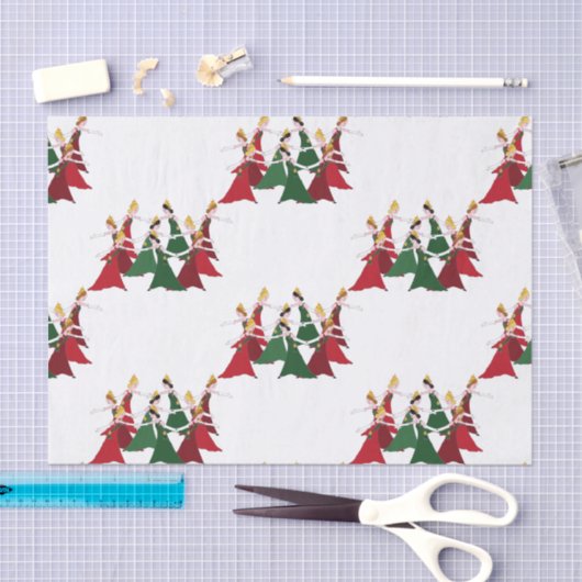 12 dagen kerstmis 9 dames dansen tissuepapier (Craft)