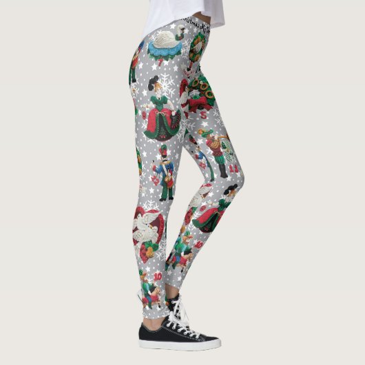 12 dagen Kerstmis A-patrijs in een perenboom Leggings (Rechts)