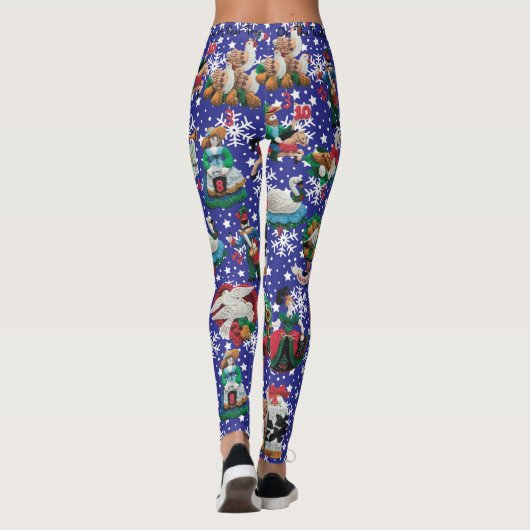 12 dagen Kerstmis A-patrijs in een perenboom Leggings (Achterkant)