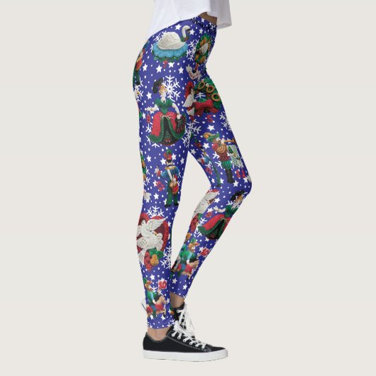 12 dagen Kerstmis A-patrijs in een perenboom Leggings (Rechts)