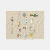 12 dagen kerstmis Cartoon kerstmis Fleece Deken (Voorkant (Horizontaal))