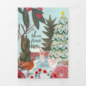 12 dagen Kerstmis Drie Franse hennen Foto Vakantie Drieluik Uitnodiging (Cover)