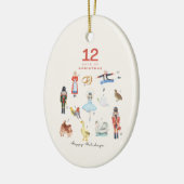 12 DAGEN KERSTMIS KERAMISCH ORNAMENT (Links)
