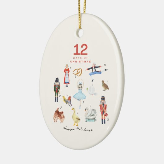 12 DAGEN KERSTMIS KERAMISCH ORNAMENT (Links)