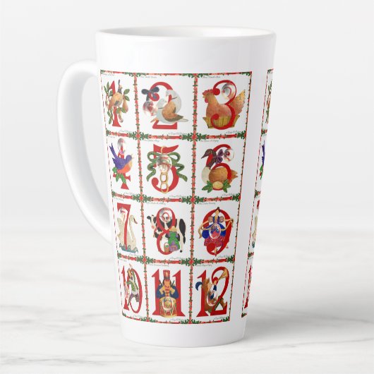 12 dagen Kerstmis Latte mok (Linkerhoek)