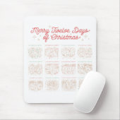 12 dagen kerstmis Mousepad Muismat (Met muis)