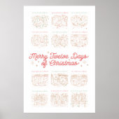 12 dagen Kerstmis Poster 24x36 (Voorkant)