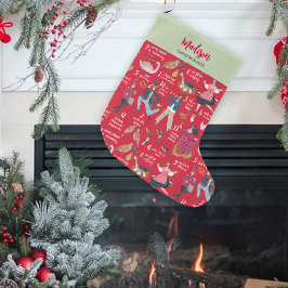 12 dagen Kerstmis Rood Groen Traditioneel Klassiek Grote Kerstsok