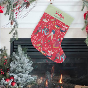 12 dagen Kerstmis Rood Groen Traditioneel Klassiek Grote Kerstsok