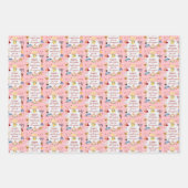 12 dagen Kerstmis Roze Personalized Inpakpapier Vel (Voorkant)