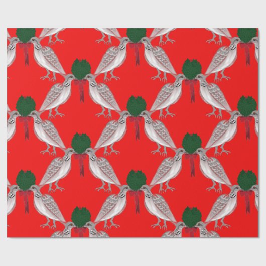 12 dagen kerstmis twee schildpadden cadeaupapier (Vlak)