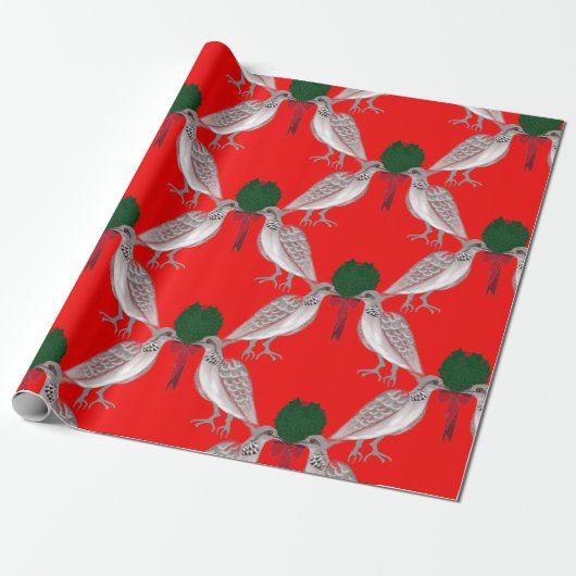 12 dagen kerstmis twee schildpadden cadeaupapier (Uitgerold)