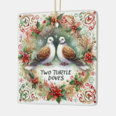 12 dagen kerstmis twee schildpadden keramisch ornament (Links)