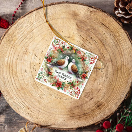 12 dagen kerstmis twee schildpadden keramisch ornament