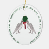 12 dagen kerstmis twee schildpadden keramisch ornament (Links)
