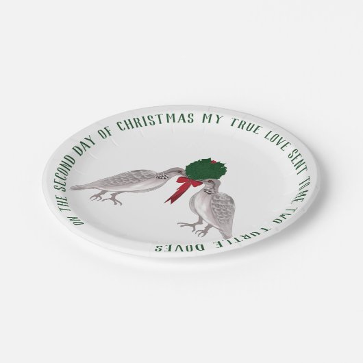 12 dagen kerstmis twee schildpadden papieren bordje (Gekanteld)