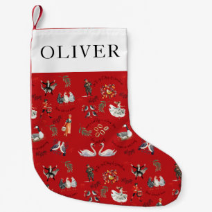12 dagen kerstmis Vintage Rood Kleine Kerstsok