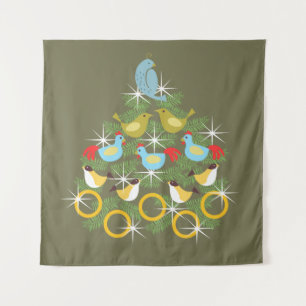 12 dagen kerstmis wandkleed