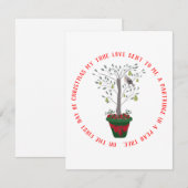 12 dagen kerstpatrijs in een perenboom bedankkaart (Voorkant / Achterkant)