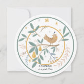 12 dagen kerstpatrijs in een perenboom feestdagenkaart (Voorkant)