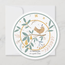 12 dagen kerstpatrijs in een perenboom feestdagenkaart