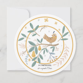 12 dagen kerstpatrijs in een perenboom feestdagenkaart