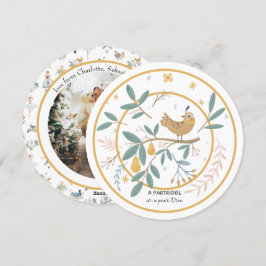 12 dagen kerstpatrijs in een perenboom feestdagenkaart