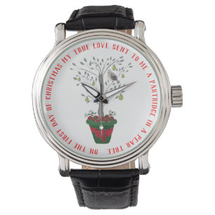 12 dagen kerstpatrijs in een perenboom horloge
