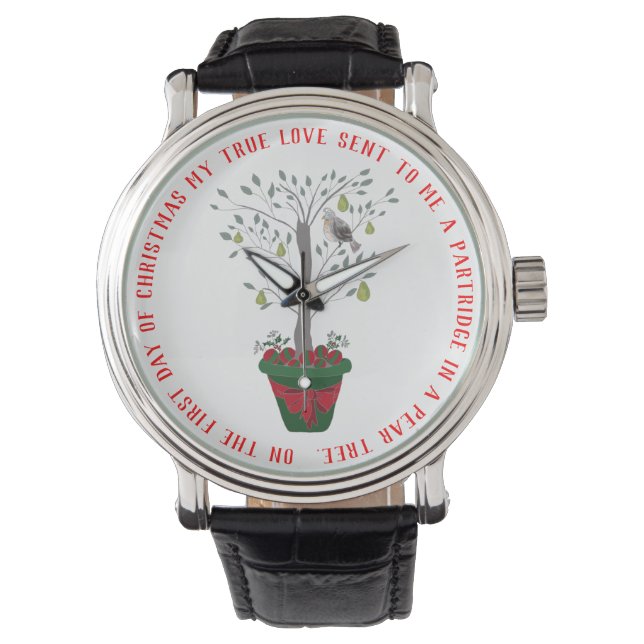 12 dagen kerstpatrijs in een perenboom horloge (Voorkant)