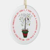 12 dagen kerstpatrijs in een perenboom keramisch ornament (Rechts)