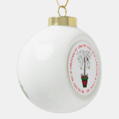 12 dagen kerstpatrijs in een perenboom keramische bal ornament (Links)