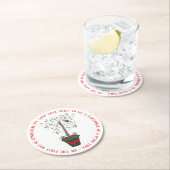 12 dagen kerstpatrijs in een perenboom ronde kartonnen onderzetter (Insitu)